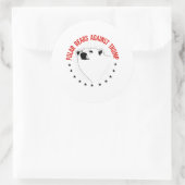Polaire Beren tegen Trump Ronde Sticker (Tas)