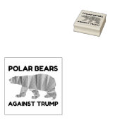 Polaire Beren tegen Trump Rubberstempel (Gestempeld)