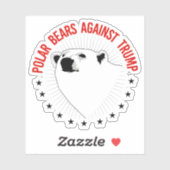 Polaire Beren tegen Trump Sticker (Vel)