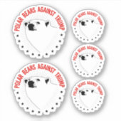 Polaire Beren tegen Trump Sticker (Voorkant)