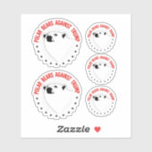 Polaire Beren tegen Trump Sticker (Vel)