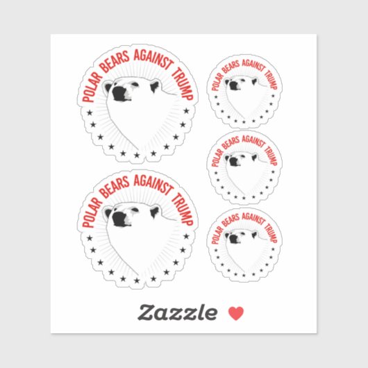 Polaire Beren tegen Trump Sticker (Vel)