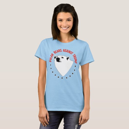 POLAIRE BEREN TEGEN TRUMP T-SHIRT (Voorkant volledig)