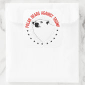 Polaire Beren tegen Trump Vierkante Sticker (Tas)