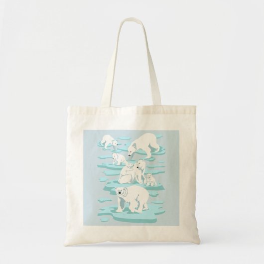 Polaire Beren Tote Bag (Voorkant)