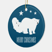 Polaire Beren Versiering kerstversiering Keramisch Ornament (Links)