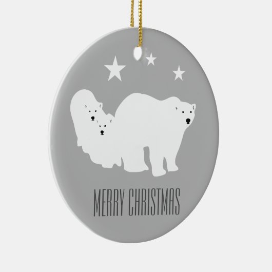 Polaire Beren Versiering kerstversiering Keramisch Ornament (Rechts)