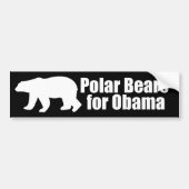 Polaire Beren voor Obama Bumpersticker (Voorkant)