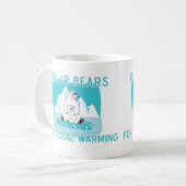 Polaire Beren voor opwarming van de aarde Koffiemok (Voorkant links)