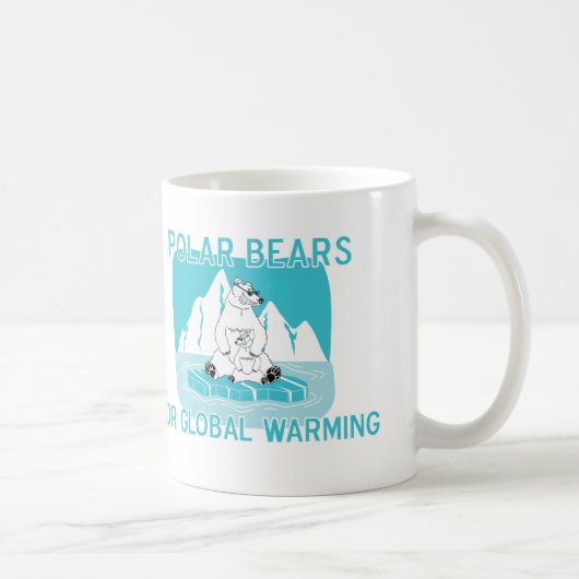 Polaire Beren voor opwarming van de aarde Koffiemok (Rechts)