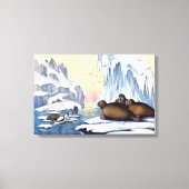 Polaire Beren, walrus en zeehonden Canvas Afdruk (Voorkant)