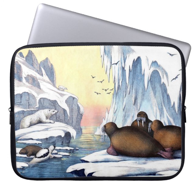 Polaire Beren, walrus en zeehonden Laptop Sleeve (Voorkant)