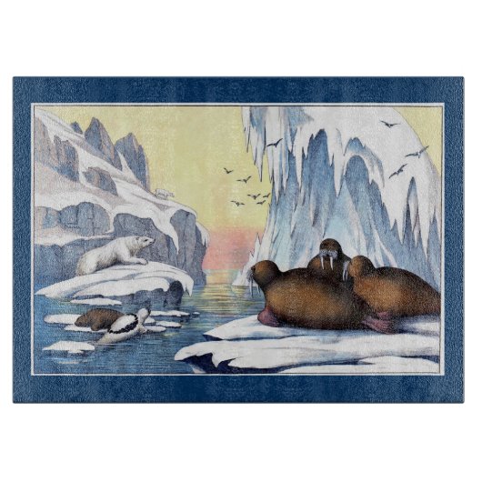 Polaire Beren, walrus en zeehonden Snijplank (Voorkant)