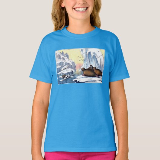 Polaire Beren, walrus en zeehonden T-shirt (Voorkant)