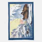 Polaire Beren, walrus en zeehonden Theedoek (Verticaal)