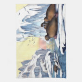 Polaire Beren, walrus en zeehonden Theedoek (Verticaal)