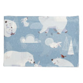 Polaire Beren Winter Kussensloop (Achterkant)