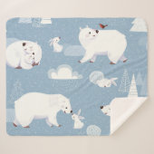 Polaire Beren Winter Sherpa Deken (Voorkant (horizontaal))