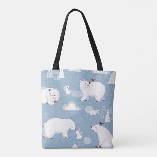 Polaire Beren Winter  Tote Bag (Achterkant)
