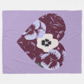 Polaire Deken Zachtheid "Hart van Viooltjes" (Voorkant (Horizontaal))