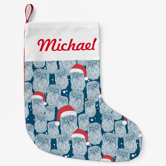 Polaire eigenaars met kerstmis kleine kerstsok (Voorkant)