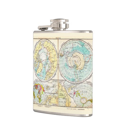 Polaire kaart voor de Duitse taal Heupfles (Links)