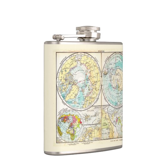 Polaire kaart voor de Duitse taal Heupfles (Rechts)