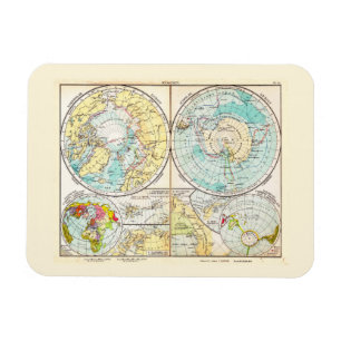 Polaire kaart voor de Duitse taal Magneet