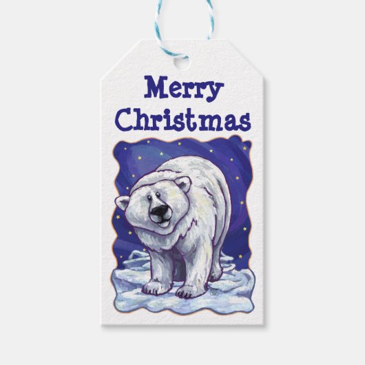 Polaire kerstcadeaus voor Beer Cadeaulabel (Voorkant)