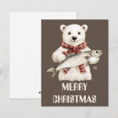 Polaire kerstkaart voor Beer (Voorkant / Achterkant)
