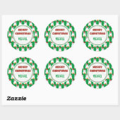 Polaire kerstkerstkerstkerstkerstkerstkerstkerstke ronde sticker (Vel)