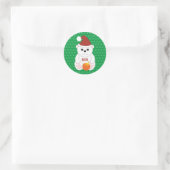 Polaire kerstkerstkerstkerstkerstkerstkerstkerstke ronde sticker (Tas)