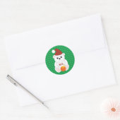 Polaire kerstkerstkerstkerstkerstkerstkerstkerstke ronde sticker (Envelop)