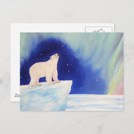 Polaire lichten briefkaart (Voorkant / Achterkant)