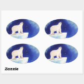 Polaire lichten ovale sticker (Vel)