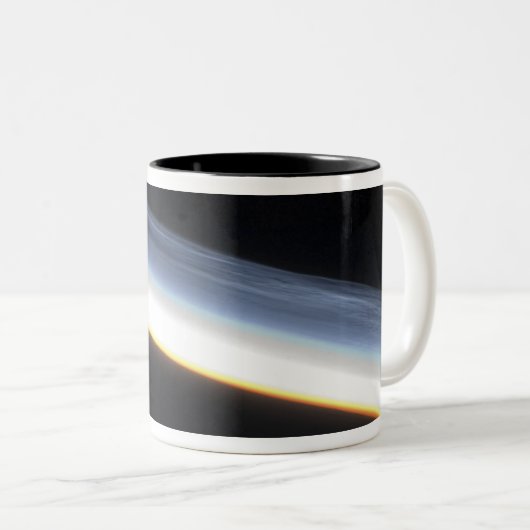 Polaire mesosferische wolken tweekleurige koffiemok (Voorkant rechts)