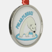 Polaire Plunge! Metalen Ornament (Rechts)