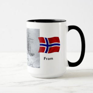 Polaire regio "Fram" in het ijs Mok