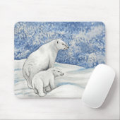 Polaire sneeuwBeren Muismat (Met muis)