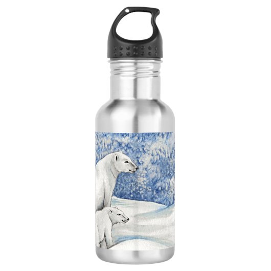 Polaire sneeuwBeren Waterfles (Voorkant)