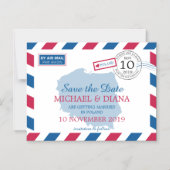 Poland Airmail | Save the date Magnetische Uitnodiging (Voorkant)