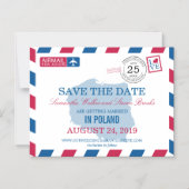 Poland Airmail Sla de datum op Magnetische Uitnodiging (Voorkant)