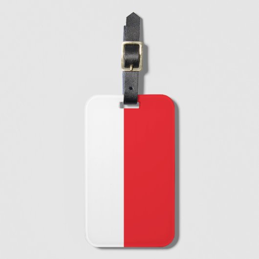 Poland flag bagagelabel (Voorkant (verticaal))