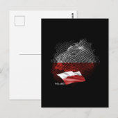 Poland flag briefkaart (Voorkant / Achterkant)