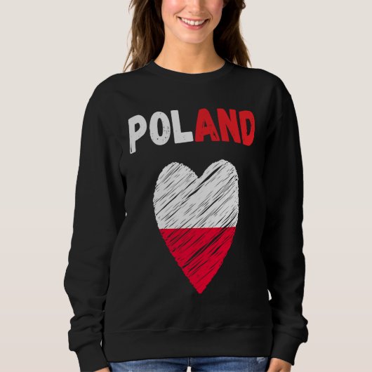 Poland Flag Holiday Poland Polska Heart Polish Fla Trui (Voorkant)