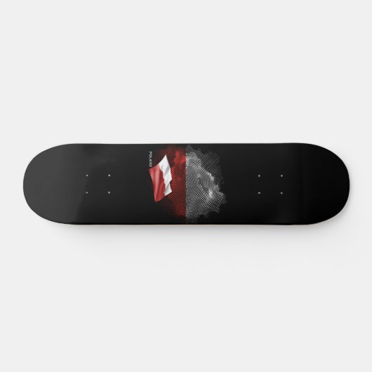 Poland flag persoonlijk skateboard (Horizontaal)