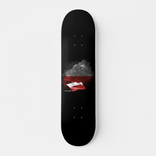 Poland flag persoonlijk skateboard (Voorkant)