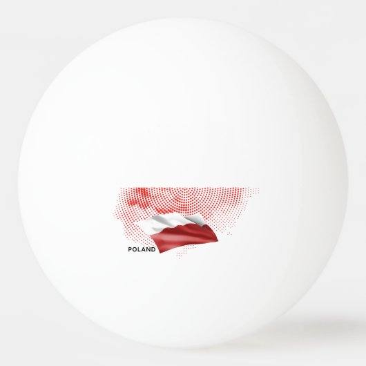 Poland flag pingpongbal (Voorkant)