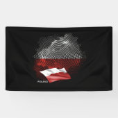 Poland flag spandoek (Horizontaal)