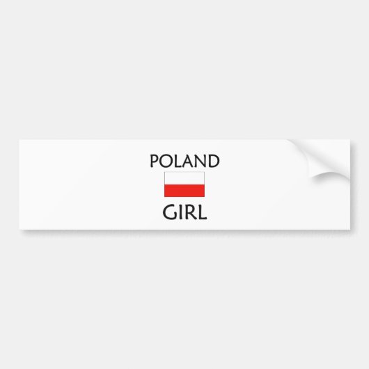 POLAND GIRL BUMPERSTICKER (Voorkant)